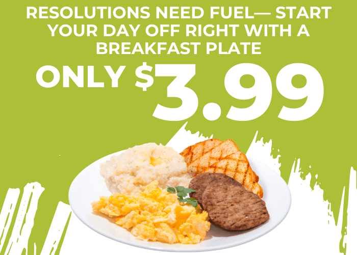 Enjoy Savings with a Breakfast Plate at Refuel